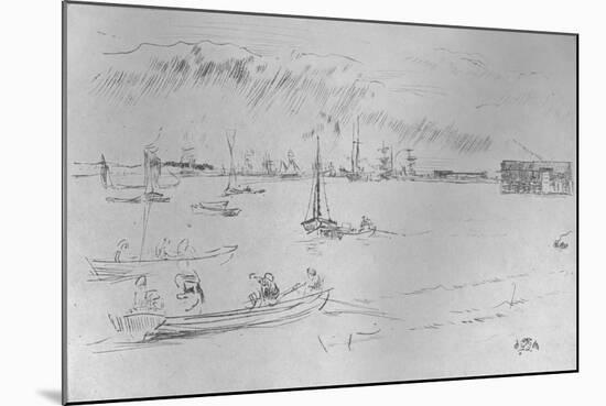 'The Thames Towards Erith', c1877-James Abbott McNeill Whistler-Mounted Giclee Print