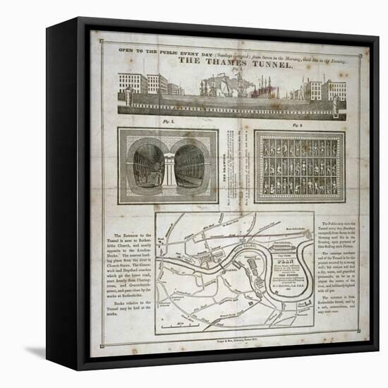 The Thames Tunnel, London, 1827-null-Framed Stretched Canvas