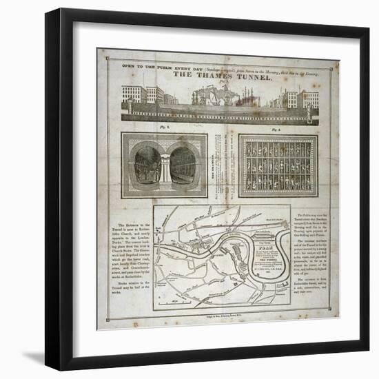 The Thames Tunnel, London, 1827-null-Framed Giclee Print