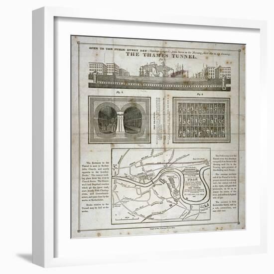 The Thames Tunnel, London, 1827-null-Framed Giclee Print