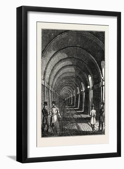 The Thames Tunnel: the Western Archway-null-Framed Premium Giclee Print