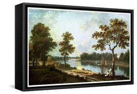 The Thames, Twickenham, C1762-Richard Wilson-Framed Stretched Canvas