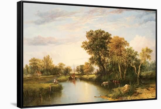 The Thames Valley, 1823-Thomas Miles Richardson-Framed Stretched Canvas