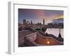 The Thames, Westminster Bridge, Westminster Palace, Big Ben, in the Evening-Rainer Mirau-Framed Photographic Print