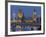 The Thames, Westminster Palace, Hungerford Bridge, Big Ben, in the Evening-Rainer Mirau-Framed Photographic Print