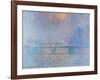 The Thames with Charing Cross Bridge, 1903 (oil on canvas)-Claude Monet-Framed Giclee Print