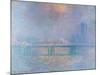 The Thames with Charing Cross Bridge, 1903 (oil on canvas)-Claude Monet-Mounted Giclee Print