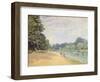 The Thames with Hampton Church, 1874-Alfred Sisley-Framed Giclee Print