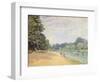 The Thames with Hampton Church, 1874-Alfred Sisley-Framed Giclee Print