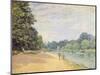 The Thames with Hampton Church, 1874-Alfred Sisley-Mounted Giclee Print