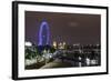 The Thames with London Eye and the Houses of Parliament, at Night, London, England, Uk-Axel Schmies-Framed Photographic Print