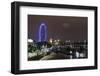 The Thames with London Eye and the Houses of Parliament, at Night, London, England, Uk-Axel Schmies-Framed Photographic Print