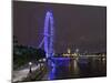 The Thames with London Eye and the Houses of Parliament, Parliament Building, London-Axel Schmies-Mounted Photographic Print