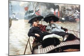 The Thames-James Tissot-Mounted Art Print