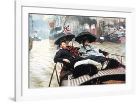 The Thames-James Tissot-Framed Premium Giclee Print