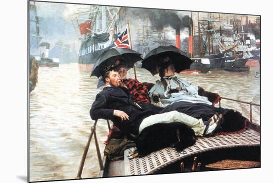 The Thames-James Tissot-Mounted Premium Giclee Print