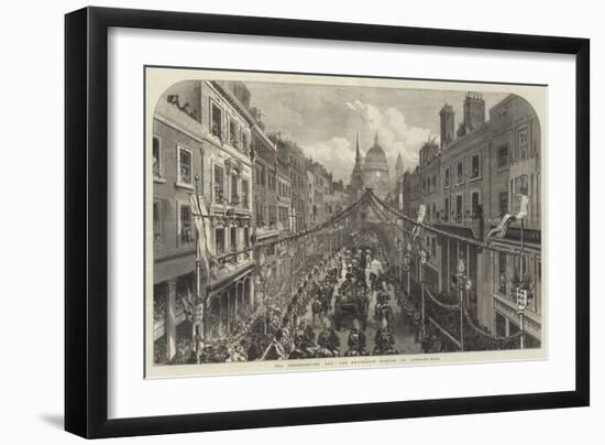 The Thanksgiving Day, the Procession Passing Up Ludgate-Hill-null-Framed Giclee Print