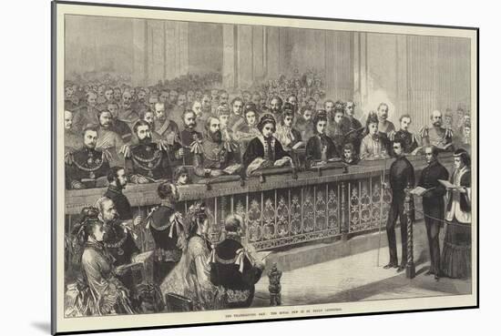 The Thanksgiving Day, the Royal Pew in St Paul's Cathedral-null-Mounted Giclee Print