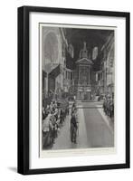 The Thanksgiving Service in St Paul's Cathedral, the Singing of the Te Deum-Frederic De Haenen-Framed Giclee Print