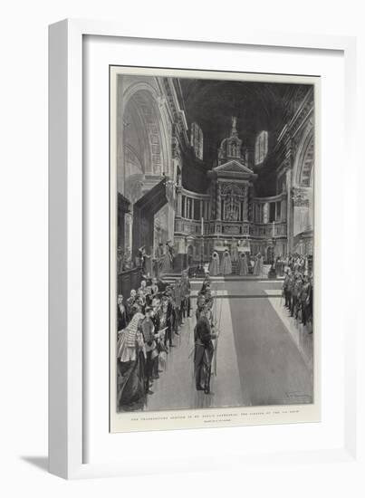 The Thanksgiving Service in St Paul's Cathedral, the Singing of the Te Deum-Frederic De Haenen-Framed Giclee Print