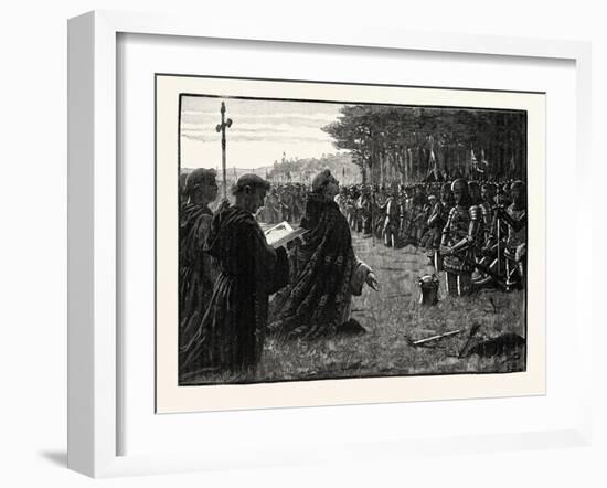 The Thanksgiving Service on the Field of Agincourt-null-Framed Giclee Print