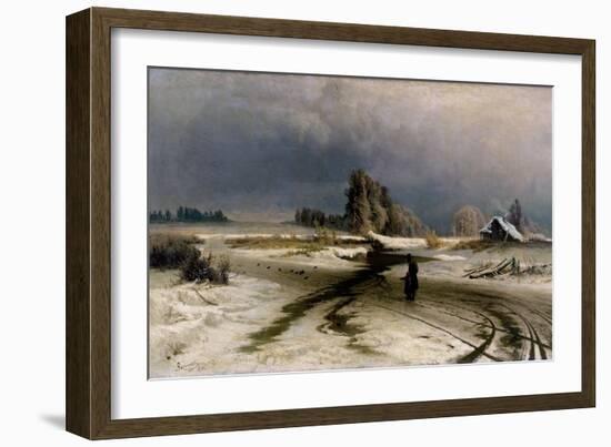 The Thaw, 1871-Fedor Aleksandrovich Vasiliev-Framed Giclee Print