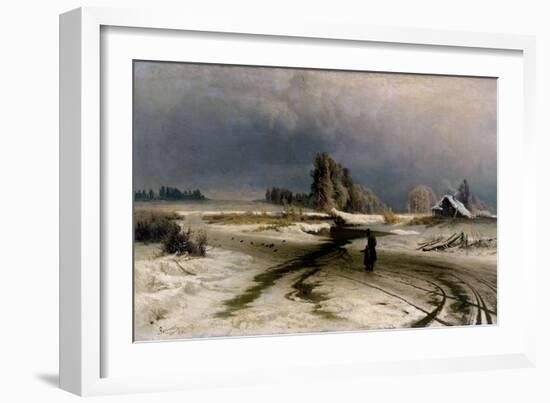 The Thaw, 1871-Fedor Aleksandrovich Vasiliev-Framed Giclee Print