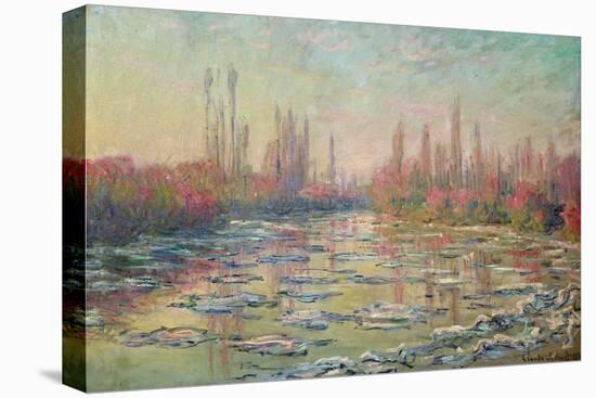 The Thaw on the Seine, Near Vetheuil, 1880-Claude Monet-Stretched Canvas