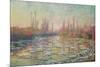 The Thaw on the Seine, Near Vetheuil, 1880-Claude Monet-Mounted Giclee Print