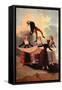 The the Jumping Jack-Francisco de Goya-Framed Stretched Canvas