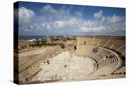 The Theater of Caesarea on the Shores of the Mediterranean Sea, Caesarea, Israel-Dave Bartruff-Stretched Canvas