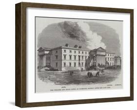 The Theatre and Royal Hotel at Plymouth, Shortly after the Late Fire-null-Framed Giclee Print