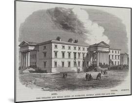 The Theatre and Royal Hotel at Plymouth, Shortly after the Late Fire-null-Mounted Giclee Print