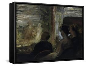 The Theatre Box-Honoré Daumier-Framed Stretched Canvas