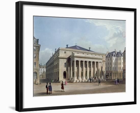 The Theatre De L'Odeon, C.1830-40 (Colour Litho)-French-Framed Giclee Print