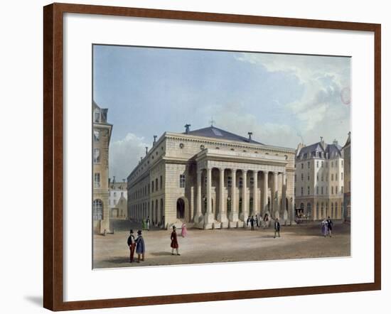 The Theatre De L'Odeon, C.1830-40 (Colour Litho)-French-Framed Giclee Print