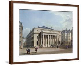 The Theatre De L'Odeon, C.1830-40 (Colour Litho)-French-Framed Giclee Print