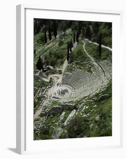 The Theatre, Delphi, Unesco World Heritage Site, Greece-Tony Gervis-Framed Photographic Print
