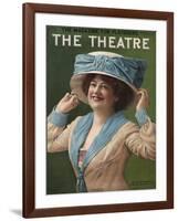 The Theatre, Hats Portraits Womens Magazine, USA, 1910-null-Framed Giclee Print