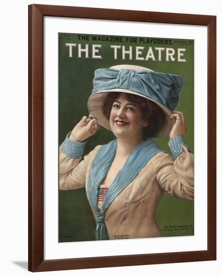 The Theatre, Hats Portraits Womens Magazine, USA, 1910-null-Framed Giclee Print