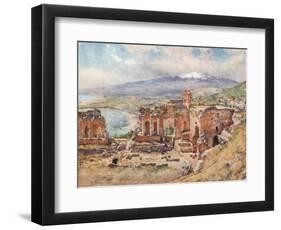 The Theatre, Taormina-Alberto Pisa-Framed Giclee Print