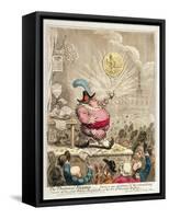 The Theatrical Bubble: Being a New Specimen of Astonishing Powers in the Great…-James Gillray-Framed Stretched Canvas