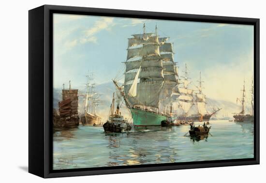 The Thermopylae Leaving Foochow-Montague Dawson-Framed Stretched Canvas