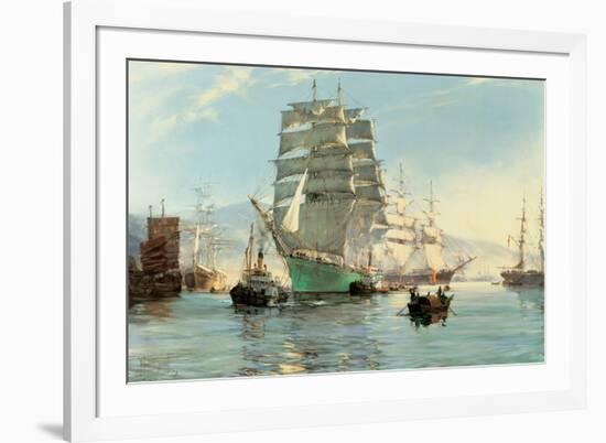 The Thermopylae Leaving Foochow-Montague Dawson-Framed Premium Giclee Print