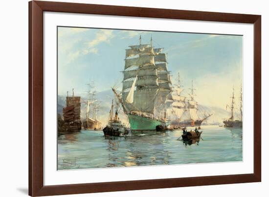 The Thermopylae Leaving Foochow-Montague Dawson-Framed Premium Giclee Print