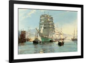 The Thermopylae Leaving Foochow-Montague Dawson-Framed Premium Giclee Print