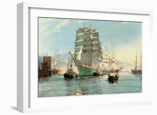 The Thermopylae Leaving Foochow-Montague Dawson-Framed Art Print