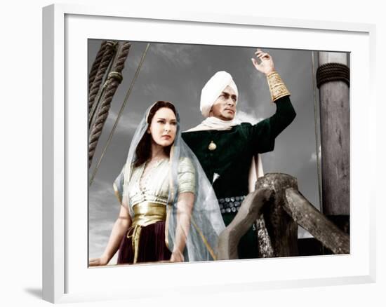 THE THIEF OF BAGDAD, from left: June Duprez, Conrad Veidt, 1940-null-Framed Photo