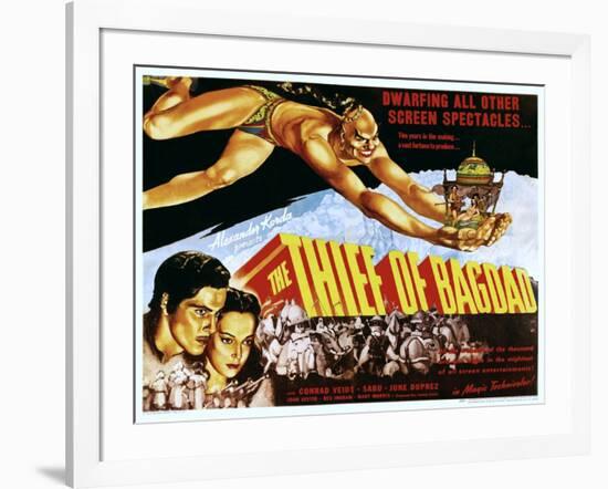 The Thief of Bagdad, Rex Ingram, John Justin, June Duprez, 1940-null-Framed Photo