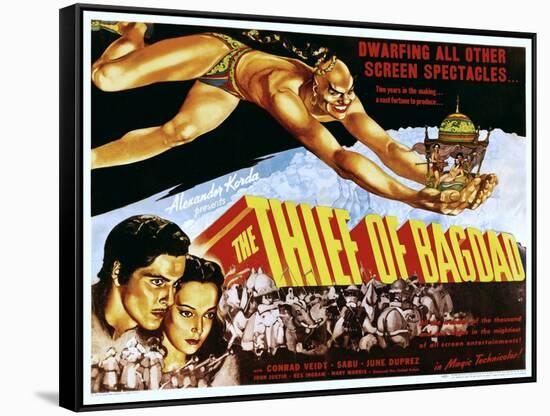 The Thief of Bagdad, Rex Ingram, John Justin, June Duprez, 1940-null-Framed Stretched Canvas